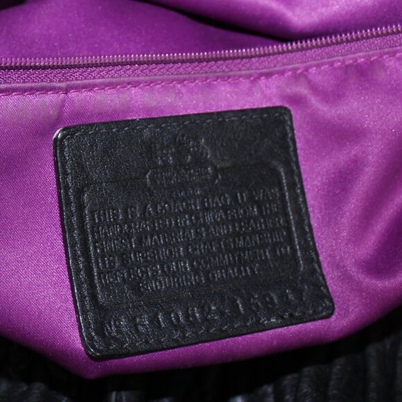 Coach Madison Sophia Black Gathered Leather Shoulder Tote  Handbag - Picture 4 of 10